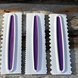 Set of three 2-sided Wilton Icing Smoothing Combs
